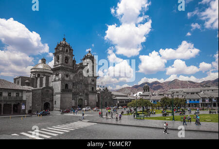 Plaza de Armas in der Altstadt von Cusco, Peru Stockfoto