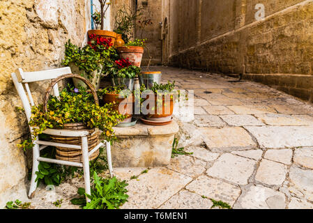 Die engen Gassen der wunderschönen Stadt Bari, ideal für einen Spaziergang, wenn wir Tour in Italien. Stockfoto
