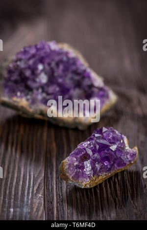 Wunderschöne amethyst Druse close-up Stockfoto