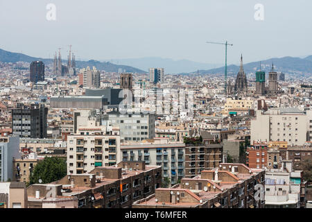 Luftaufnahme von Barcelona, Spanien Stockfoto