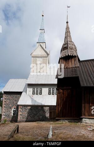 Kirchen auf der Insel Ruhnu Stockfoto