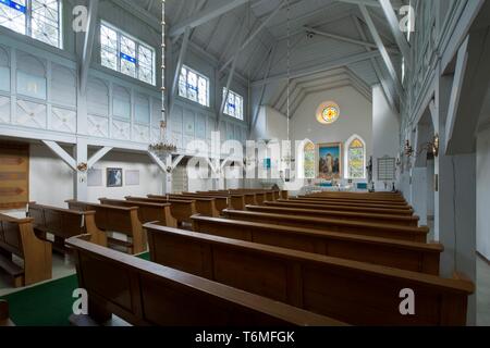 Kirche auf der Insel Ruhnu Stockfoto