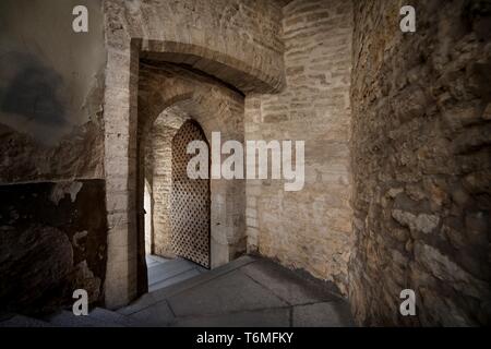 Gate Tower beitritt LÃ¼hike Jalg und Pikk Jalg Straßen Stockfoto