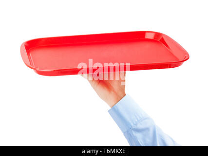 Hand mit Fach Stockfoto