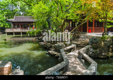 Yuyuan Garten (Garten der Glückseligkeit) im Zentrum von Shanghai, China Stockfoto