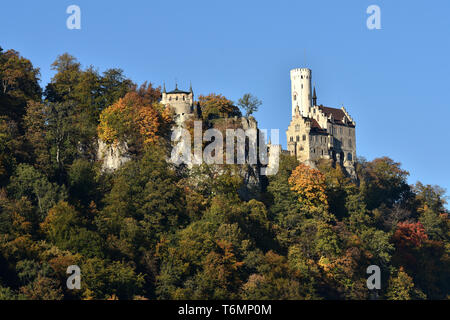 Schloss Lichtenstein, Schwäbische Alb, Deutschland Stockfoto