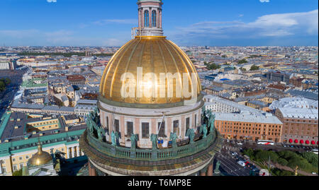 Luftaufnahme von Isaaks-kathedrale Stockfoto