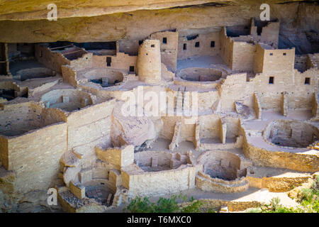 Der Cliff Palace, Mesa Verde National Park, Colorado Stockfoto