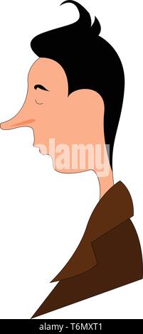 Trauriger Mann im Mantel illustration Vektor auf weißem Hintergrund Stock Vektor