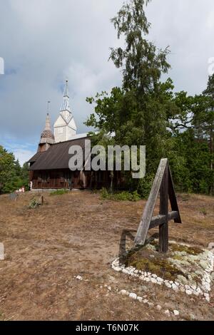 Kirchen auf der Insel Ruhnu Stockfoto