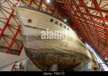 Daigo Fukuryu Maru Ausstellungshalle, Yumenoshima Park, Koto-Ku, Tokio, Japan Stockfoto