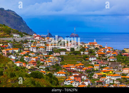 Dorf Seixal in Madeira Portugal Stockfoto