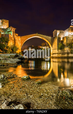 Alte Brücke in Mostar - Bosnien und Herzegowina Stockfoto