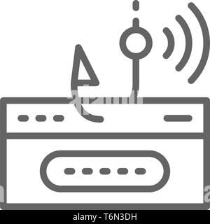 Konto Passwort und Fischen Haken, Daten phishing, Hacking online scam Symbol Leitung. Stock Vektor