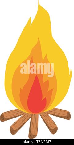 Feuer Flamme isolierten Symbol Stock Vektor