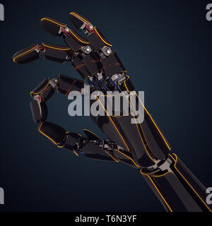 3D-rendering Roboterhand Stockfoto