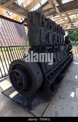 Motor der Daigo Fukuryu Maru, Daigo Fukuryu Maru Ausstellungshalle, Yumenoshima Park, Koto-Ku, Tokio, Japan Stockfoto