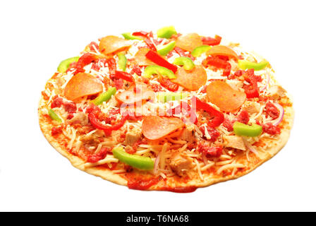 Aw Peperoni, Paprika & Chicken Pizza Stockfoto