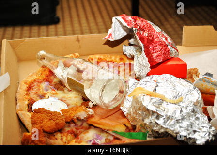 Junk Food Müll Stockfoto