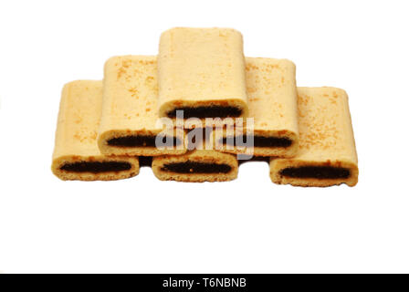 Lecker Bild Cookies über einen weißen Hintergrund Stockfoto