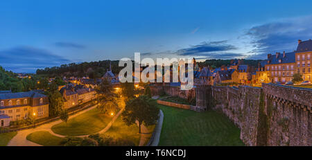 Schloss von Fougères in der Bretagne - Frankreich Stockfoto