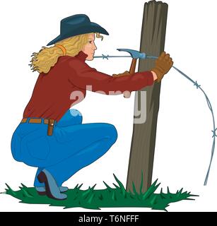 Zur Festsetzung Zaun Vector Illustration Stock Vektor