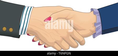 Handshake Vector Illustration Stock Vektor