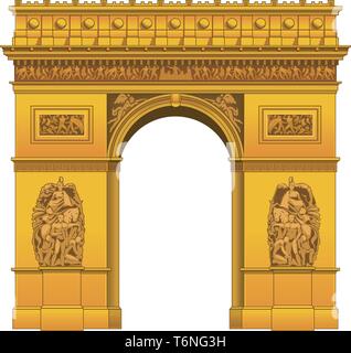 Arc de Triomphe Vector Illustration Stock Vektor