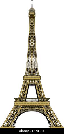 Eiffelturm Vector Illustration Stock Vektor