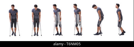 Junge Patientin Sportler Sportler eine Verletzung Trauma mit Leiden Stockfoto