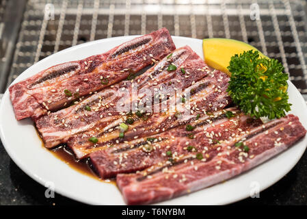 Wagyu Beef Rib yakiniku Stockfoto