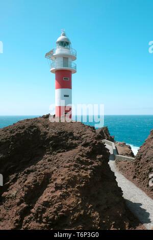 Leuchtturm von Punta de Teno, Teneriffa, Kanarische Inseln, Spanien Stockfoto