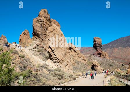 Los Roques de Garcia, Nationalpark Teide, Teneriffa, Kanarische Inseln, Spanien Stockfoto