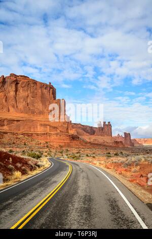 Arches Scenic Drive, Arches National Park, Utah, USA Stockfoto