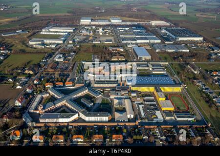 Luftaufnahme, JVA Gefängnis Werl, Werl, Nordrhein-Westfalen, Deutschland Stockfoto