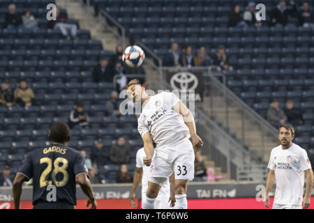 Chester, Pennsylvania, USA. Mai, 2019. CALEB STANKO (33) springt für eine Kopfzeile gegen die Philadelphia Union während der Gleichen bei Talen Energie Stadion in Chester, Pennsylvania Credit: Ricky Fitchett/ZUMA Draht/Alamy leben Nachrichten Stockfoto