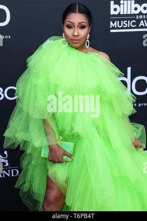 Las Vegas, USA. 01 Mai, 2019. LAS VEGAS, Nevada, USA - Mai 01: Yung Miami von City Girls kommt an der 2019 Billboard Music Awards im MGM Grand Garden Arena am 1. Mai 2019 in Las Vegas, Nevada, USA. (Foto von Xavier Collin/Image Press Agency) Quelle: Bild Presse Agentur/Alamy leben Nachrichten Stockfoto