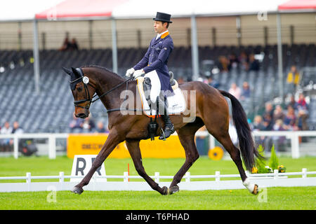 Badminton, Großbritannien. 2. Mai 2019. Christopher Burton. AUS. Graf Freiheit. Ergebnis 27.7. Dressur. Mitsubishi Motors Badminton Horse Trials. Rolex Grand Slam Event. Horse Trials. Eventing. Badminton. Gloucestershire. Vereinigtes Königreich. GBR. 02.05.2019. Credit: Sport in Bildern/Alamy leben Nachrichten Stockfoto