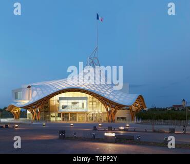 Beleuchtete Centre Pompidou, Metz, Frankreich, Europa Stockfoto