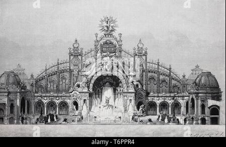 Strom Gebäude an der Exposition Universelle 1900, Weltausstellung, Paris, historische Darstellung, Frankreich Stockfoto