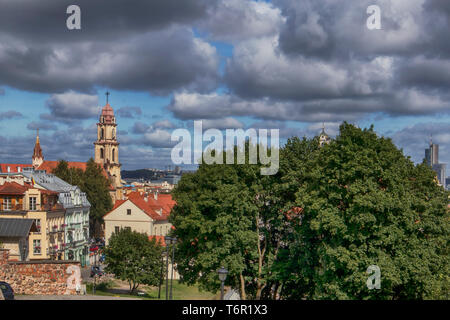 Vilnius, Litauen - 1. Mai 2019. Die Bastion der Stadtmauer, im Stil der Renaissance Festung in Vilnius, Litauen Stockfoto