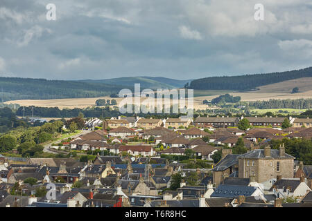 INVERGORDON, Großbritannien - 07 August: Aufgrund der schweren Industrie Stadt Invergordon Schottland wird wieder attraktiv als Wohnort. Stockfoto