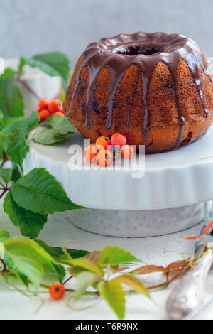 Hausgemachte Kürbis Marmor Kuchen. Stockfoto