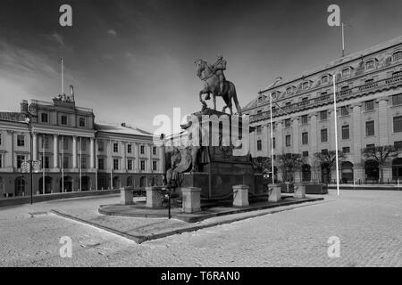 Reiterstandbild von Gustolf II Adolf, Gustav Adolf Platz, die Stadt Stockholm, Schweden, Europa Stockfoto