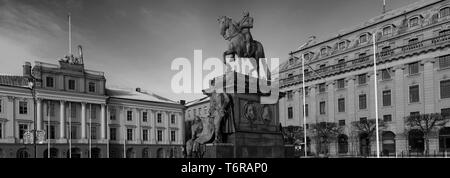 Reiterstandbild von Gustolf II Adolf, Gustav Adolf Platz, die Stadt Stockholm, Schweden, Europa Stockfoto