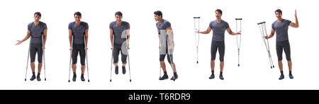 Junge Patientin Sportler Sportler eine Verletzung Trauma mit Leiden Stockfoto