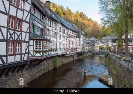 Altstadt von Monschau, Eifel, Deutschland Stockfoto