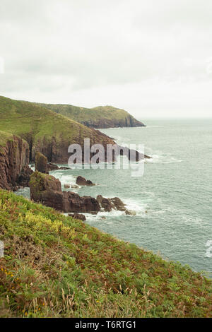 Pembrokeshire Coast in der Nähe von Tenby inWales Stockfoto