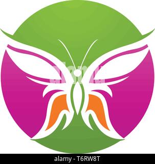 Schmetterling konzeptionelle Einfache, farbenfrohe Symbol. Logo. Vector Illustration Stock Vektor