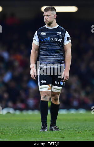 27.April 2019, Fürstentum, das Stadion, Cardiff, Wales; Guinness pro 14, Runden 21, Cardiff Blues Vs Fischadler; Olly Cracknell der Fischadler Credit: Craig Thomas/News Bilder Stockfoto